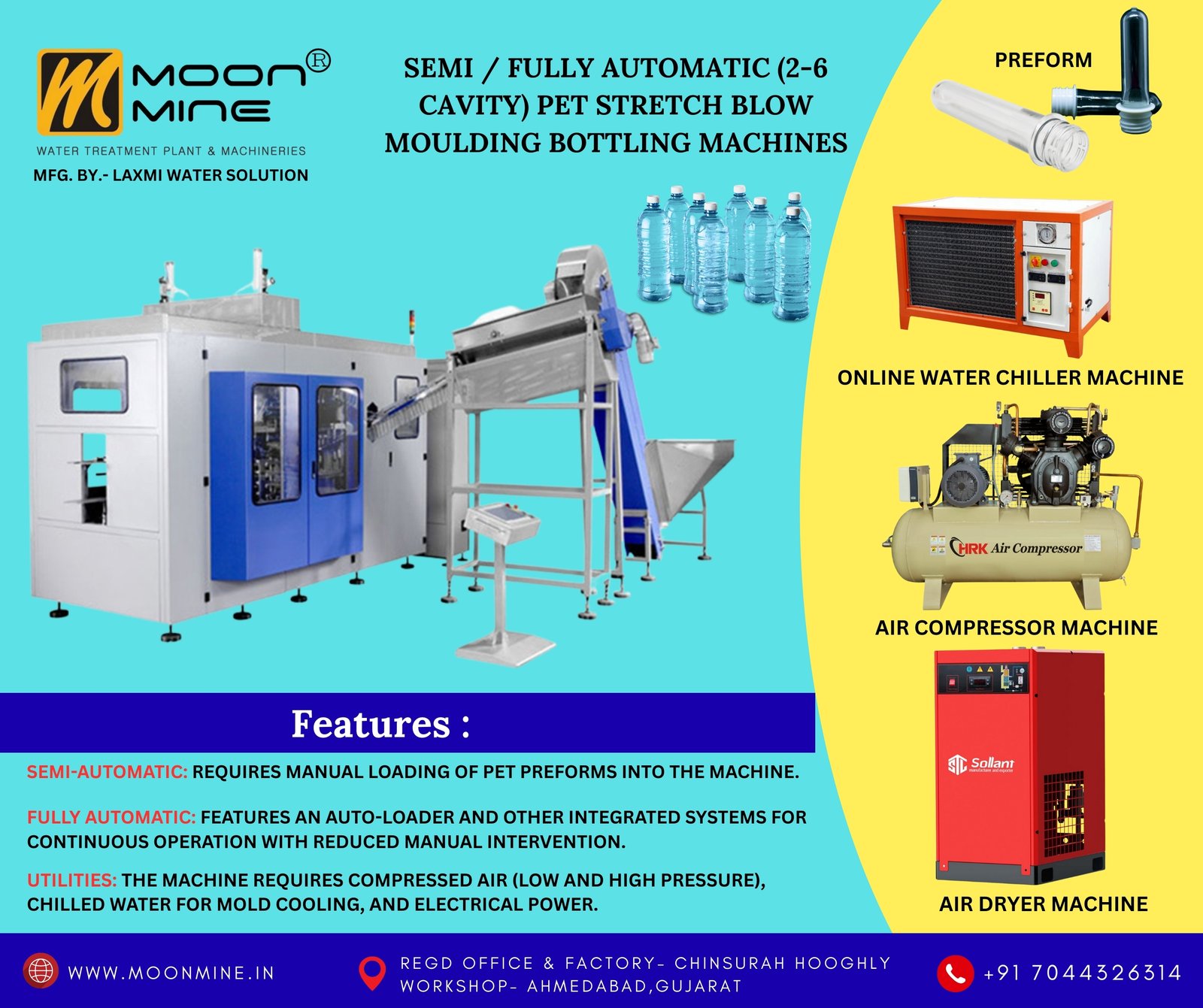 6 Cavity All Electric Automatic Pet Blowing Machine (Upto 4000 BPH)